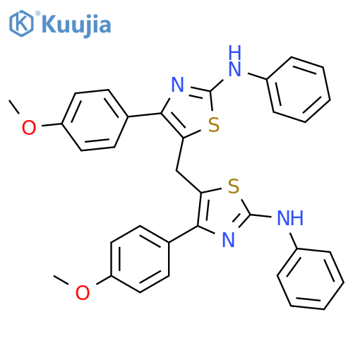 2-Thiazolamine, 5,5'-methylenebis[4-(4-methoxyphenyl)-N-phenyl- structure
