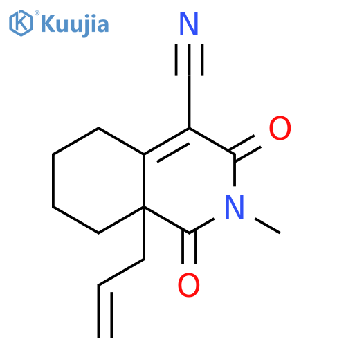4-Isoquinolinecarbonitrile,1,2,3,5,6,7,8,8a-octahydro-2-methyl-1,3-dioxo-8a-(2-propenyl)- structure