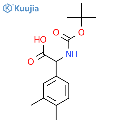 2-{(tert-butoxy)carbonylamino}-2-(3,4-dimethylphenyl)acetic acid structure