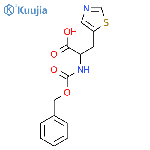 2-(Phenylmethoxycarbonylamino)-3-(1,3-thiazol-5-yl)propanoic acid structure