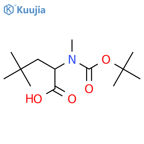 2-{(tert-butoxy)carbonyl(methyl)amino}-4,4-dimethylpentanoic acid structure