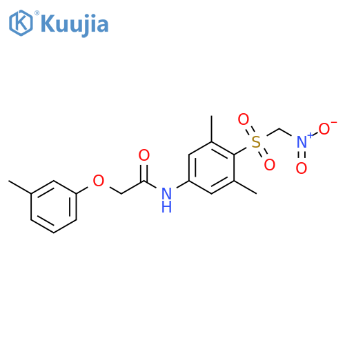 Acetamide,N-[3,5-dimethyl-4-[(nitromethyl)sulfonyl]phenyl]-2-(3-methylphenoxy)- structure