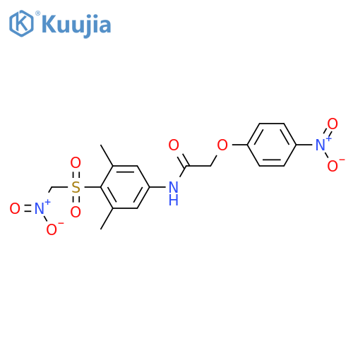 Acetamide,N-[3,5-dimethyl-4-[(nitromethyl)sulfonyl]phenyl]-2-(4-nitrophenoxy)- structure