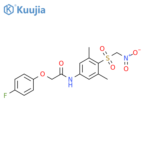 Acetamide,N-[3,5-dimethyl-4-[(nitromethyl)sulfonyl]phenyl]-2-(4-fluorophenoxy)- structure