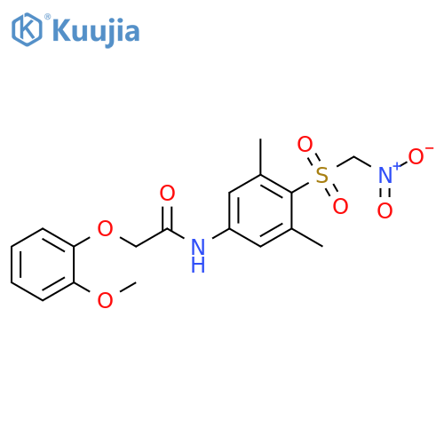 Acetamide,N-[3,5-dimethyl-4-[(nitromethyl)sulfonyl]phenyl]-2-(2-methoxyphenoxy)- structure