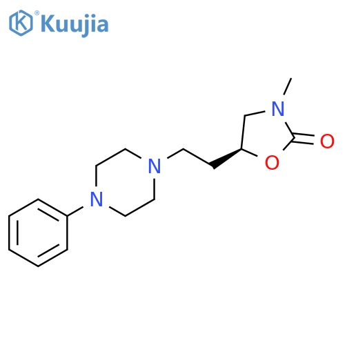 2-Oxazolidinone, 3-methyl-5-[2-(4-phenyl-1-piperazinyl)ethyl]-, (S)- structure