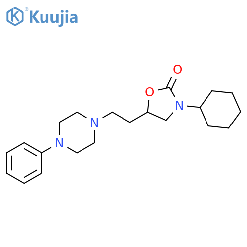 2-Oxazolidinone, 3-cyclohexyl-5-[2-(4-phenyl-1-piperazinyl)ethyl]- structure
