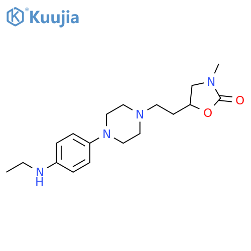 2-Oxazolidinone,5-[2-[4-[4-(ethylamino)phenyl]-1-piperazinyl]ethyl]-3-methyl- structure