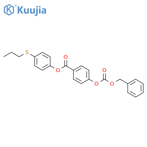 Benzoic acid, 4-[[(phenylmethoxy)carbonyl]oxy]-, 4-(propylthio)phenylester structure