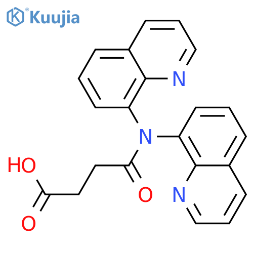 Butanoic acid, 4-(di-8-quinolinylamino)-4-oxo- structure