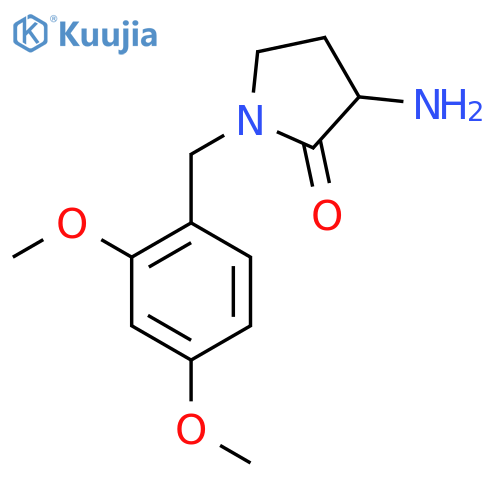 3-amino-1-(2,4-dimethoxyphenyl)methylpyrrolidin-2-one structure