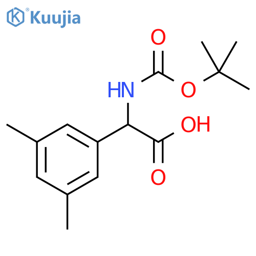 2-{(tert-butoxy)carbonylamino}-2-(3,5-dimethylphenyl)acetic acid structure