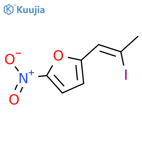 Furan, 2-(2-iodo-1-propenyl)-5-nitro- structure