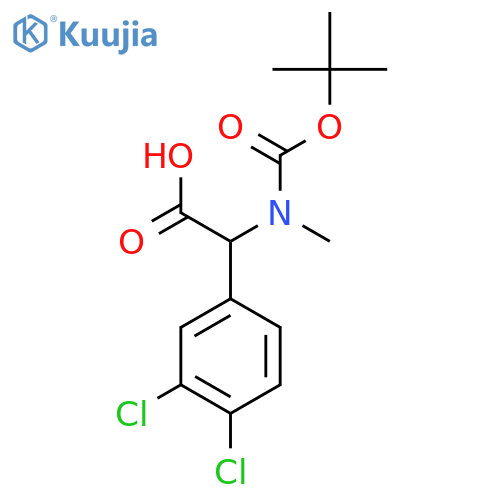 2-{(tert-butoxy)carbonyl(methyl)amino}-2-(3,4-dichlorophenyl)acetic acid structure