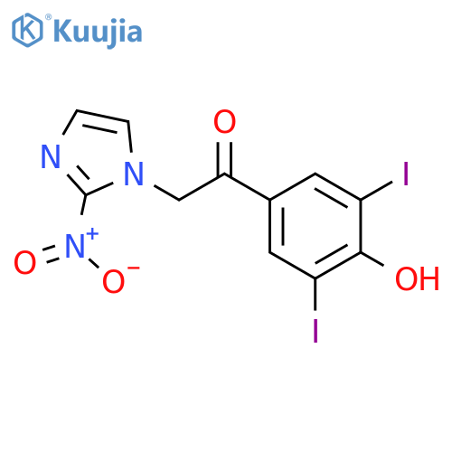 Ethanone, 1-(4-hydroxy-3,5-diiodophenyl)-2-(2-nitro-1H-imidazol-1-yl)- structure