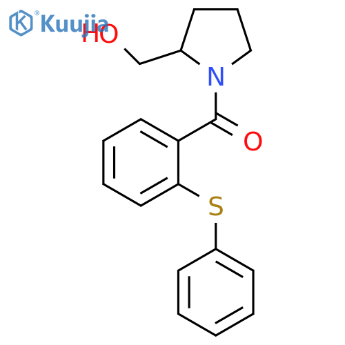 2-Pyrrolidinemethanol, 1-[2-(phenylthio)benzoyl]- structure