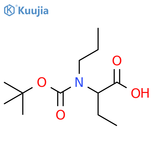 2-{(tert-butoxy)carbonyl(propyl)amino}butanoic acid structure
