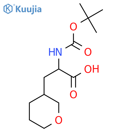 2-{(tert-butoxy)carbonylamino}-3-(oxan-3-yl)propanoic acid structure