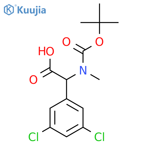 2-{(tert-butoxy)carbonyl(methyl)amino}-2-(3,5-dichlorophenyl)acetic acid structure