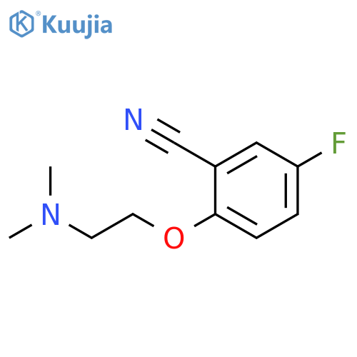 2-[2-(dimethylamino)ethoxy]-5-fluorobenzonitrile structure