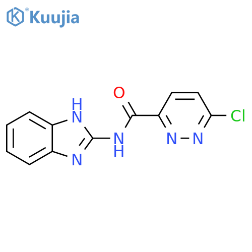 N-(1H-1,3-benzodiazol-2-yl)-6-chloropyridazine-3-carboxamide structure