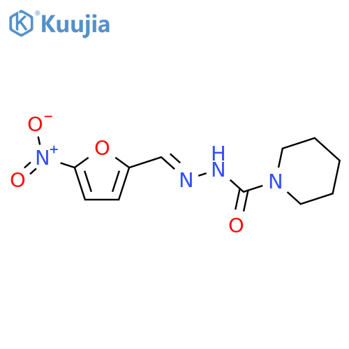 1-Piperidinecarboxylicacid, 2-[(5-nitro-2-furanyl)methylene]hydrazide structure