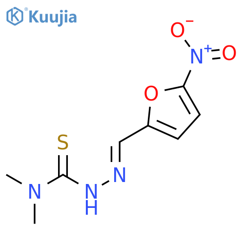 (2E)-N,N-dimethyl-2-[(5-nitrofuran-2-yl)methylidene]hydrazinecarbothioamide structure