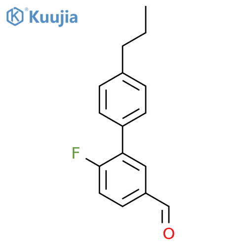 4-Fluoro-3-(4-propylphenyl)benzaldehyde structure