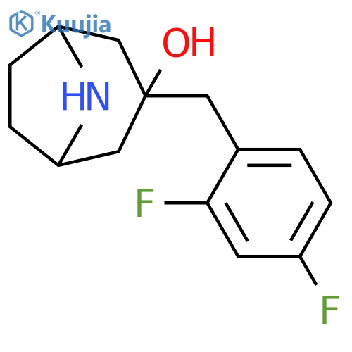 3-[(2,4-difluorophenyl)methyl]-8-azabicyclo[3.2.1]octan-3-ol structure