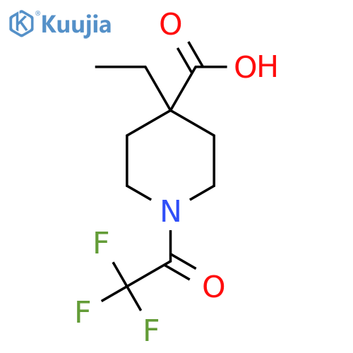 4-Ethyl-1-(trifluoroacetyl)piperidine-4-carboxylic acid structure