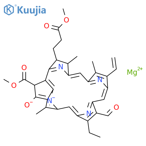 Magnesium 14-ethyl-13-formyl-21-(methoxycarbonyl)-3-(3-methoxy-3- Oxopropyl)-4,8,18-trimethyl-9-vinyl-23,25-didehydro-4,21-dihydro- 3h-phorbin-23-id-20-olate structure