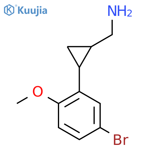 [2-(5-Bromo-2-methoxyphenyl)cyclopropyl]methanamine structure