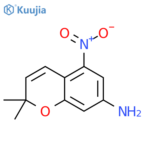 2H-1-Benzopyran-7-amine, 2,2-dimethyl-5-nitro- structure