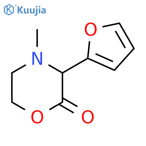 2-Morpholinone, 3-(2-furanyl)-4-methyl- structure