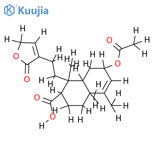 2alpha-acetoxy-ent-cleroda-3,13-diene-17-oic acid-16,15-olide structure
