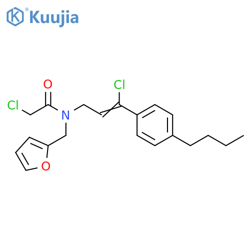 Acetamide,N-[3-(4-butylphenyl)-3-chloro-2-propenyl]-2-chloro-N-(2-furanylmethyl)- structure