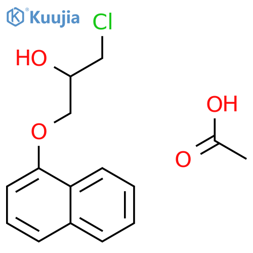 2-Propanol, 1-chloro-3-(1-naphthalenyloxy)-, acetate structure