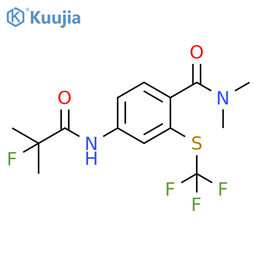 Benzamide,4-[(2-fluoro-2-methyl-1-oxopropyl)amino]-N,N-dimethyl-2-[(trifluoromethyl)thio]- structure
