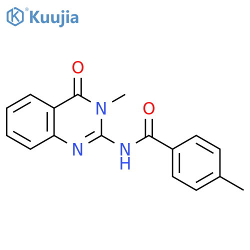 Benzamide, N-(3,4-dihydro-3-methyl-4-oxo-2-quinazolinyl)-4-methyl- structure