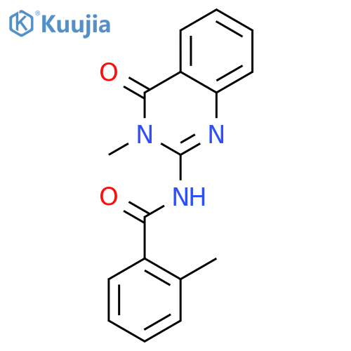 Benzamide, N-(3,4-dihydro-3-methyl-4-oxo-2-quinazolinyl)-2-methyl- structure