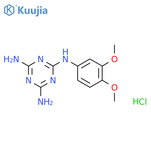 1,3,5-Triazine-2,4,6-triamine, N-(3,4-dimethoxyphenyl)-,monohydrochloride structure