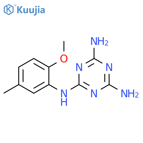 1,3,5-Triazine-2,4,6-triamine, N-(2-methoxy-5-methylphenyl)- structure