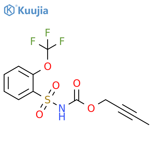 Carbamic acid, [[2-(trifluoromethoxy)phenyl]sulfonyl]-, 2-butynyl ester structure