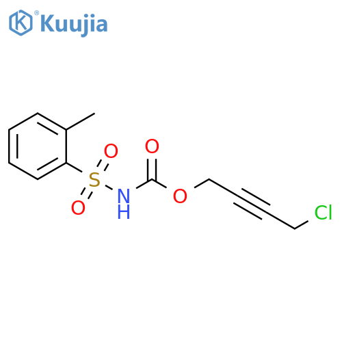 Carbamic acid, [(2-methylphenyl)sulfonyl]-, 4-chloro-2-butynyl ester structure