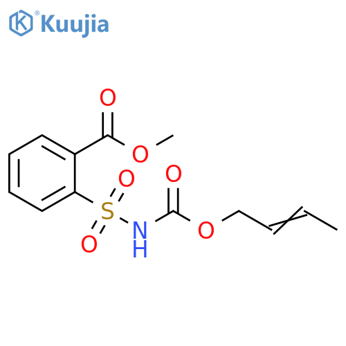 Benzoic acid, 2-[[[(2-butenyloxy)carbonyl]amino]sulfonyl]-, methyl ester structure