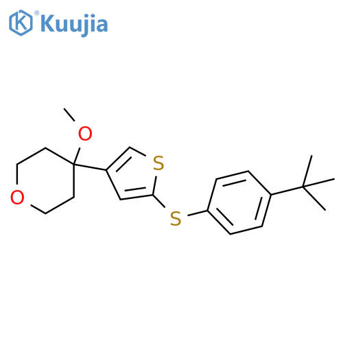 2H-Pyran,4-[5-[[4-(1,1-dimethylethyl)phenyl]thio]-3-thienyl]tetrahydro-4-methoxy- structure