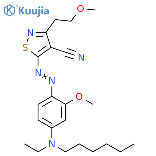 4-Isothiazolecarbonitrile,5-[[4-(ethylhexylamino)-2-methoxyphenyl]azo]-3-(2-methoxyethyl)- structure