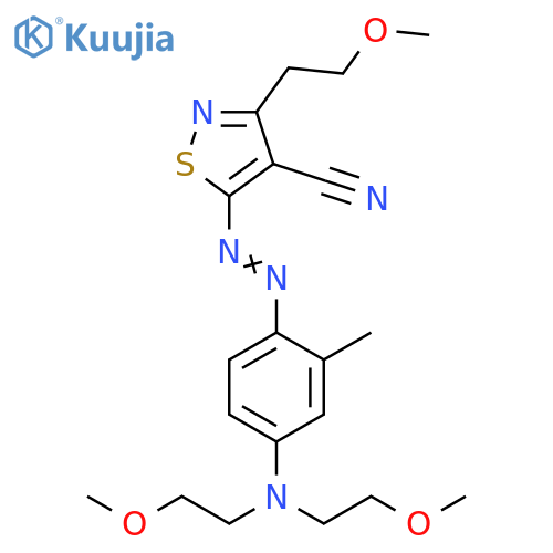 4-Isothiazolecarbonitrile,5-[[4-[bis(2-methoxyethyl)amino]-2-methylphenyl]azo]-3-(2-methoxyethyl)- structure