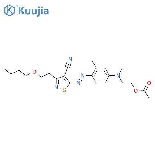 4-Isothiazolecarbonitrile,5-[[4-[[2-(acetyloxy)ethyl]ethylamino]-2-methylphenyl]azo]-3-(2-butoxyethyl)- structure