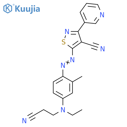 4-Isothiazolecarbonitrile,5-[[4-[(2-cyanoethyl)ethylamino]-2-methylphenyl]azo]-3-(3-pyridinyl)- structure